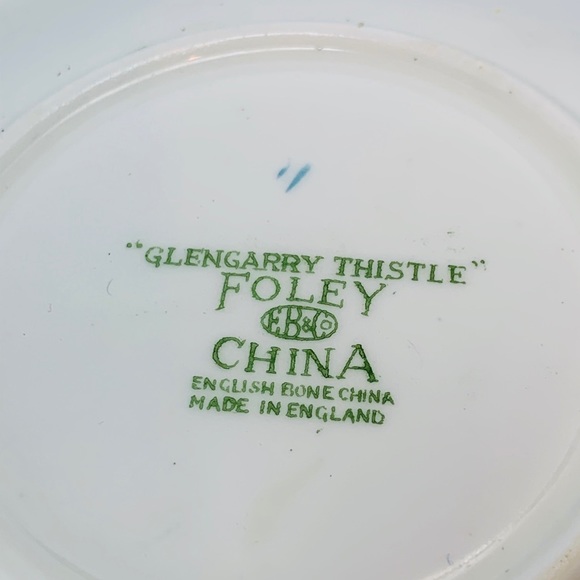 Pretty Vtg “Glencary Thistle Foley” Bone China Made in England 5” Saucer - Picture 4 of 4